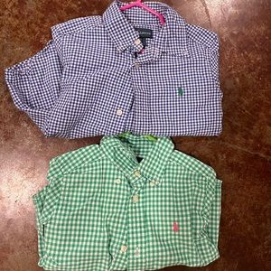Toddler boy size 3T (2 shirts total) polo button down shirt. In great condition
